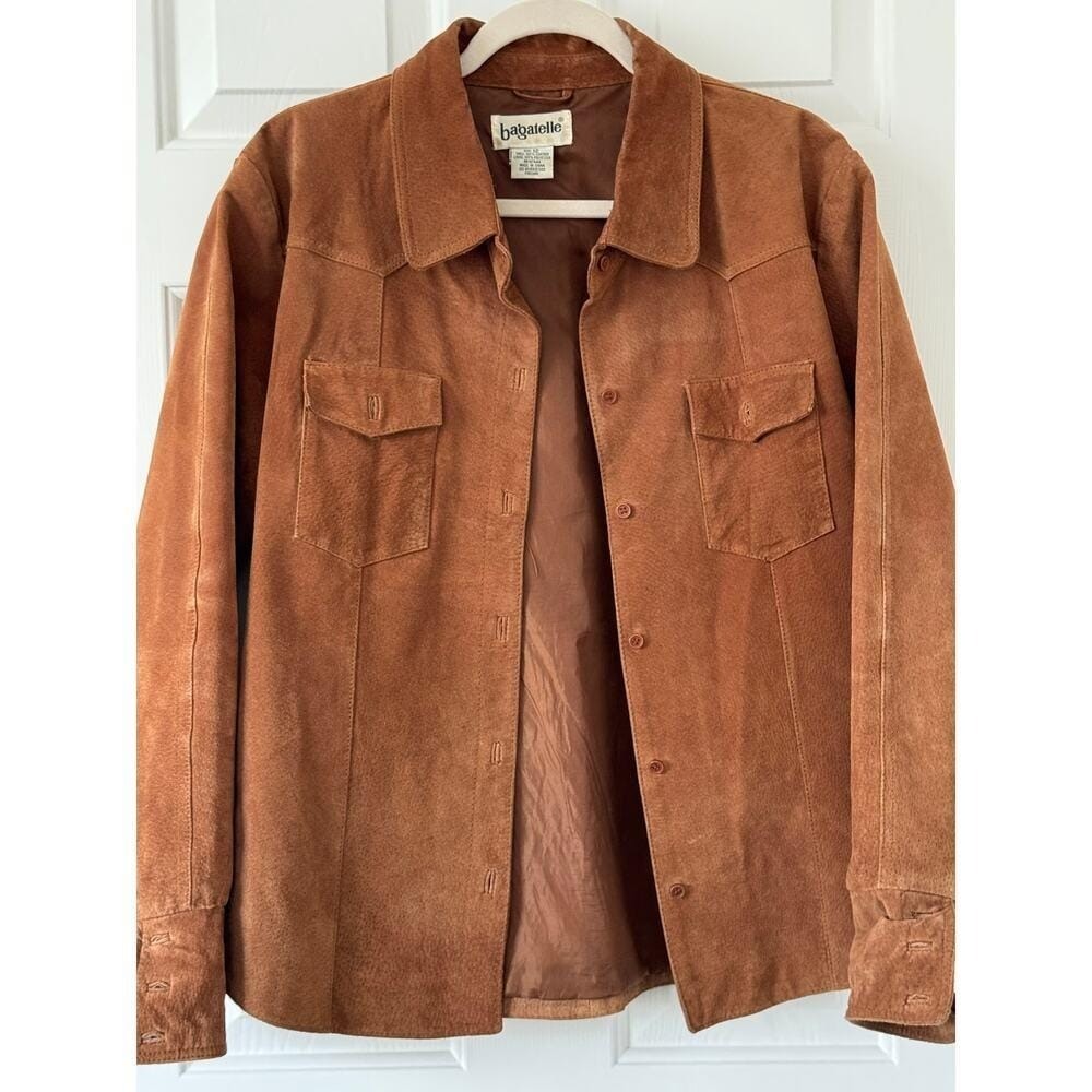 Vintage Genuine Suede Western Leather Shacket Size 12 Penny Lane Style