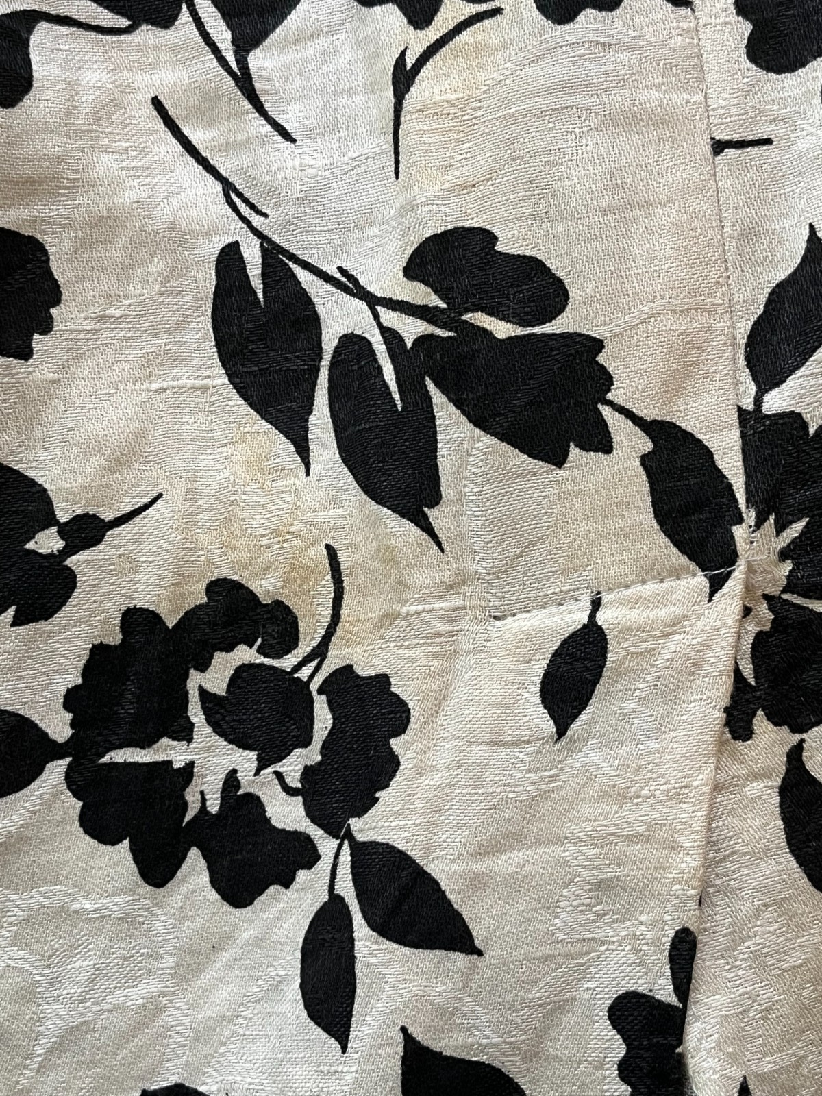 Vintage Floral Linen Dress Size 16 | International Ladies Garment Workers Union
