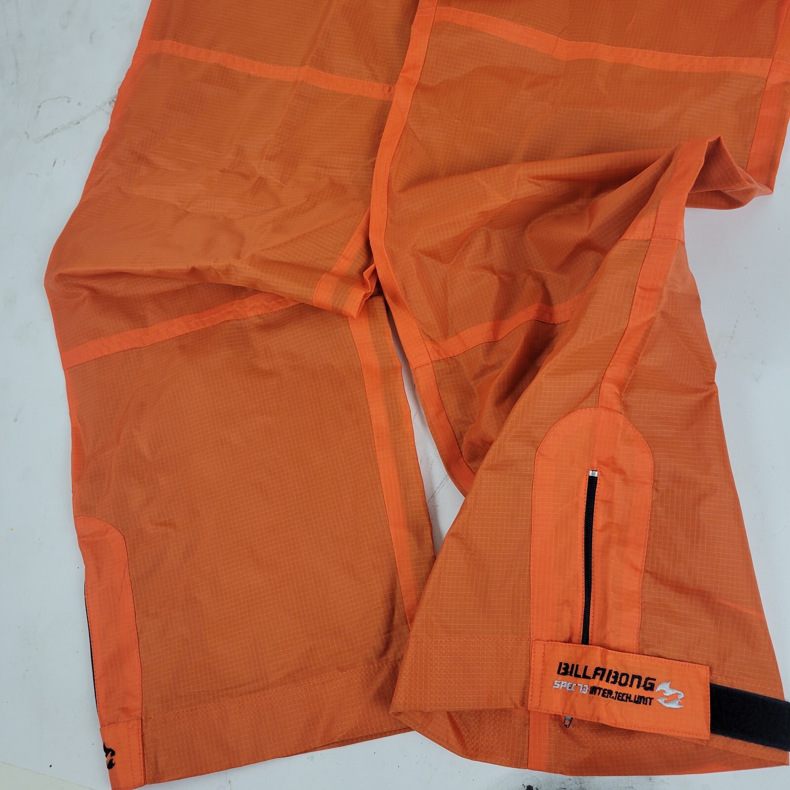 VTG 90s 1998 Y2K Billabong Girls Spec 73 Nylon Orange Rave Baggy Pants Size 5