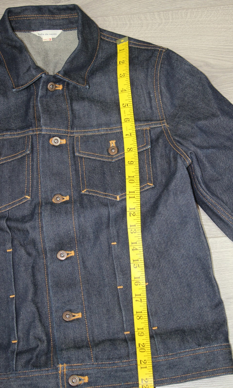 Bulle de Savon womens Jeans navy blue Japan Denim JACKET Size M