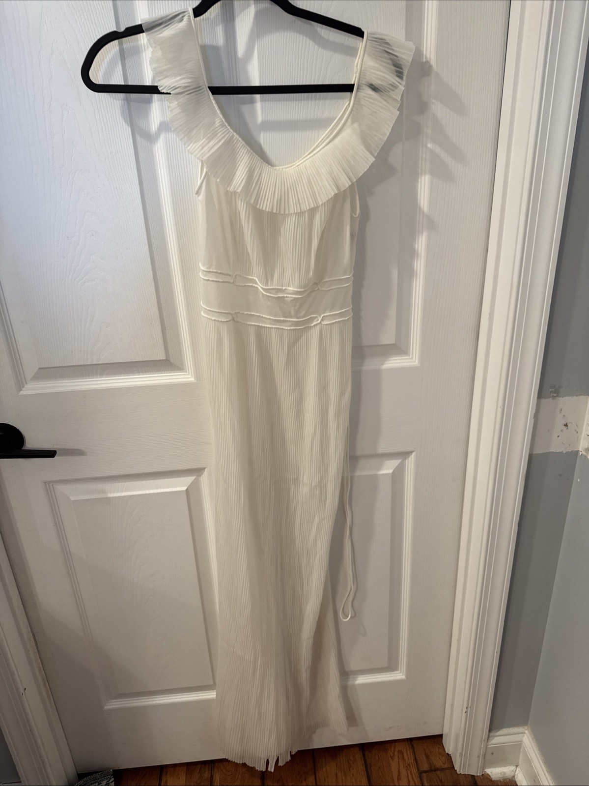 Vintage 50s Luxite by Holeproof Long Cream Nylon Gown Size 32 Made in USA