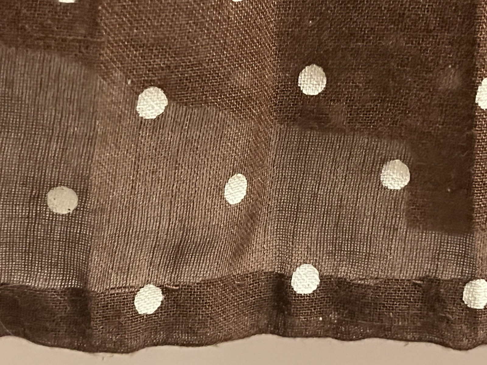Vtg 1960’s Brown With White Polka Dots Pleated Sleeveless A-Line Dress Cut Tag