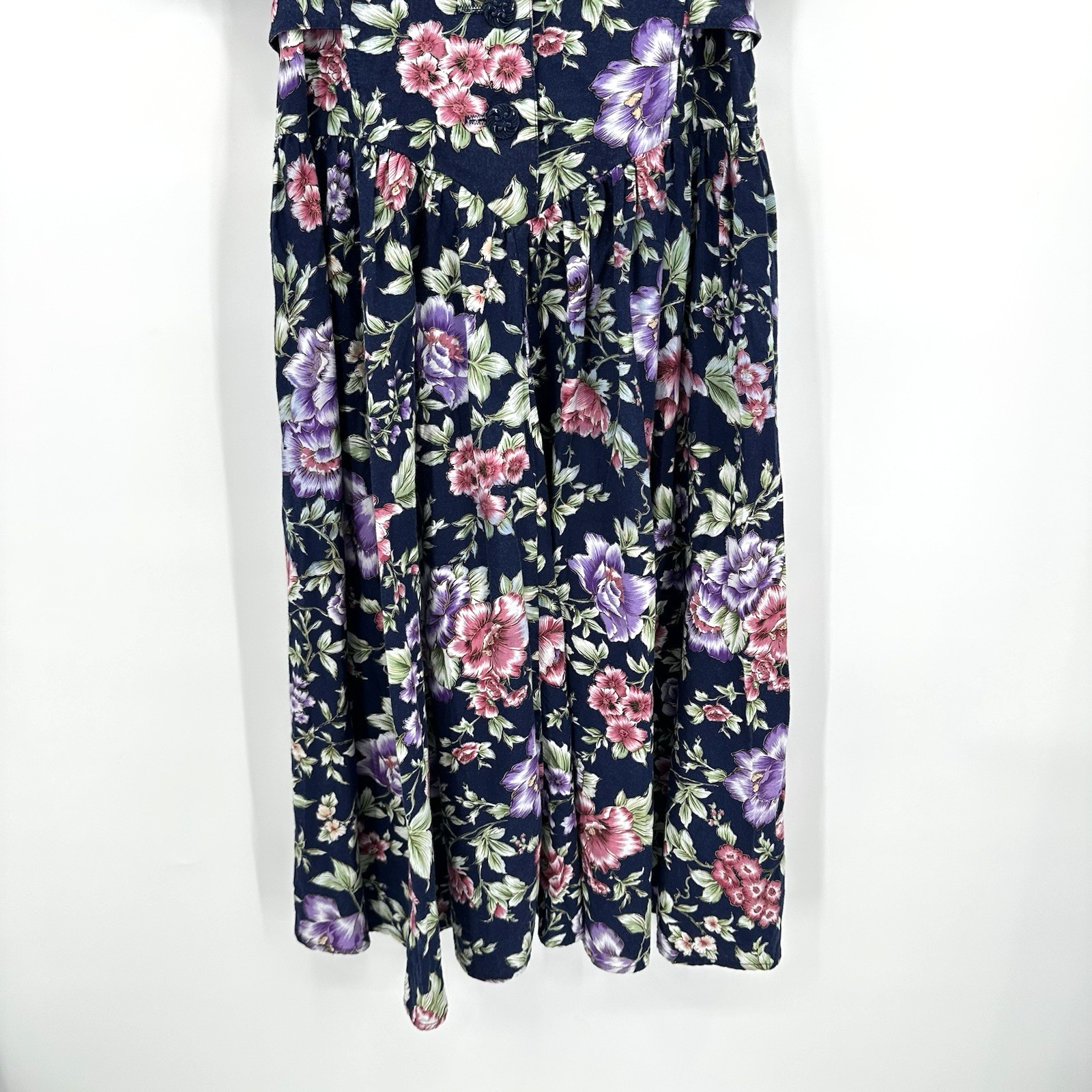vintage 80s COUNTRY ROMANCE MAXI DRESS floral XL cottagecore prairie equestrian