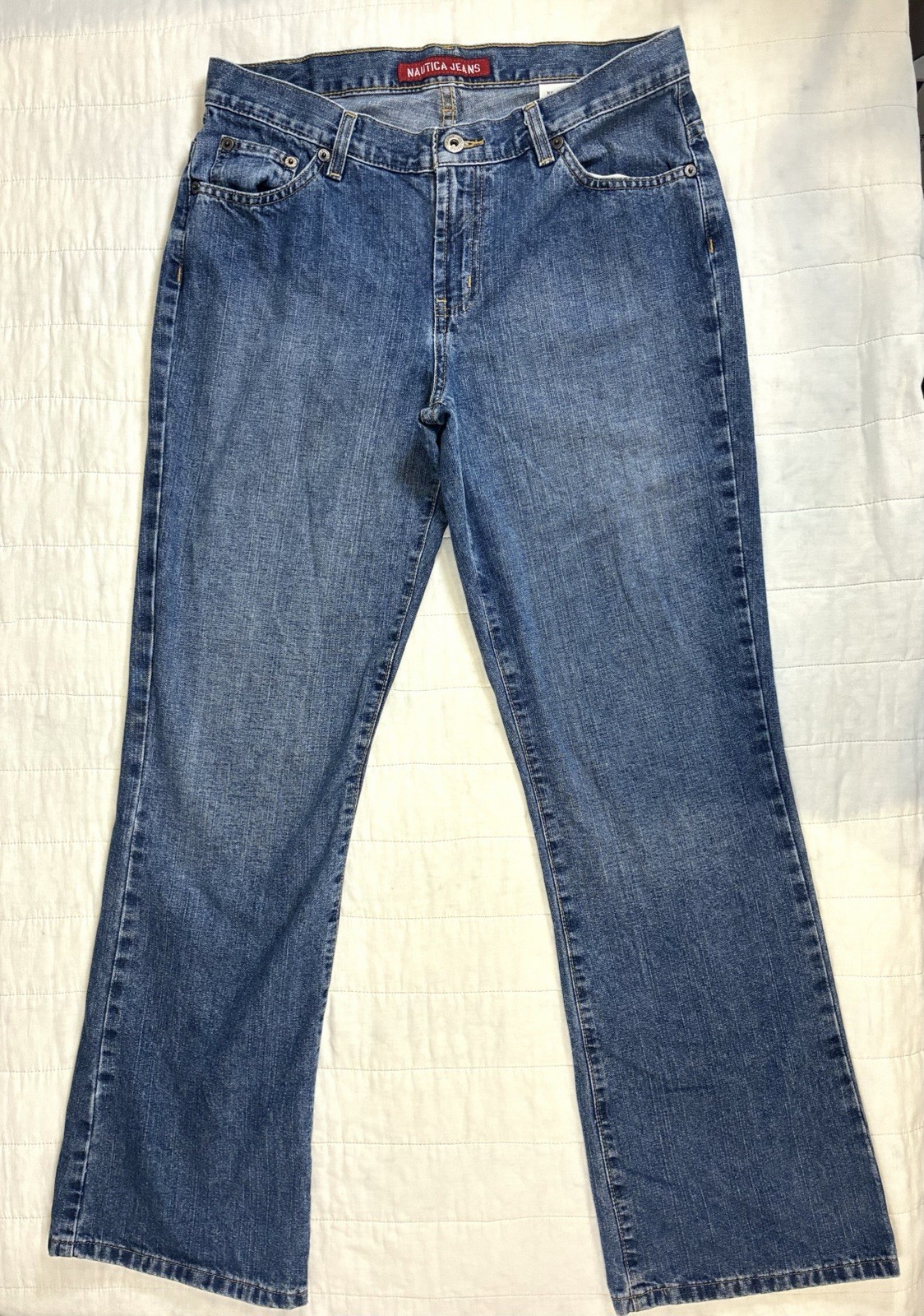 VTG 2000s Nautica Jeans Co Bootcut Jeans Womens Size 8×31 Medium Wash Cotton Y2K