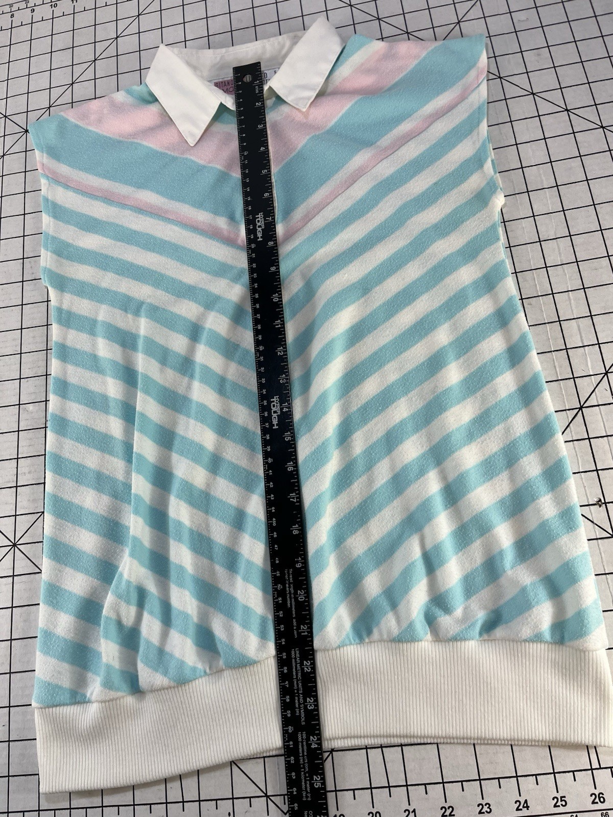 Vintage Iconic 1980’s Look Polo Sweatshirt Best Tank Top Blouse Aerobic Business
