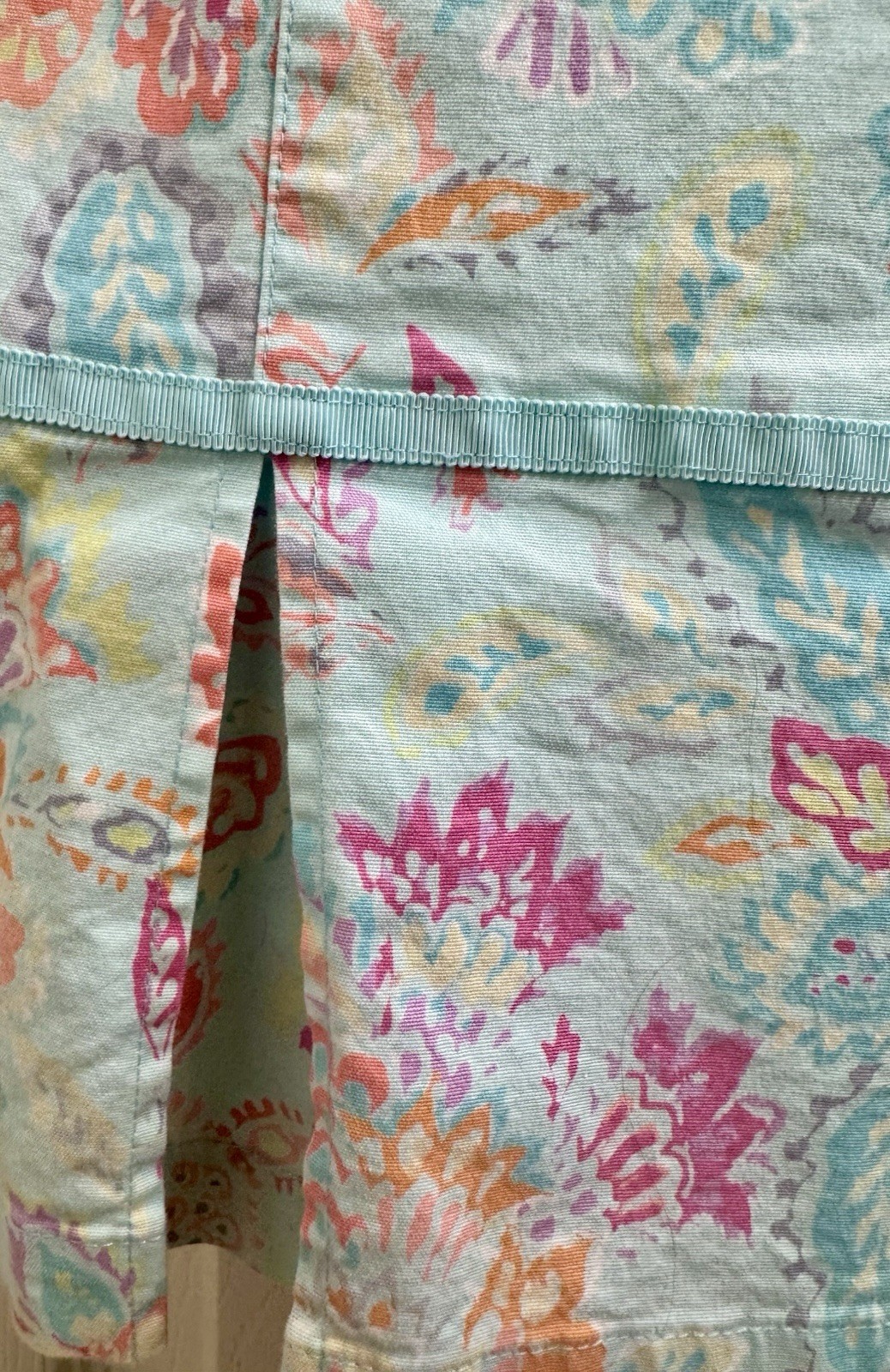 VTG SIGRID OLSEN SPORT Cottage Core Blue Floral Sundress Cotton & Spandex (12P)