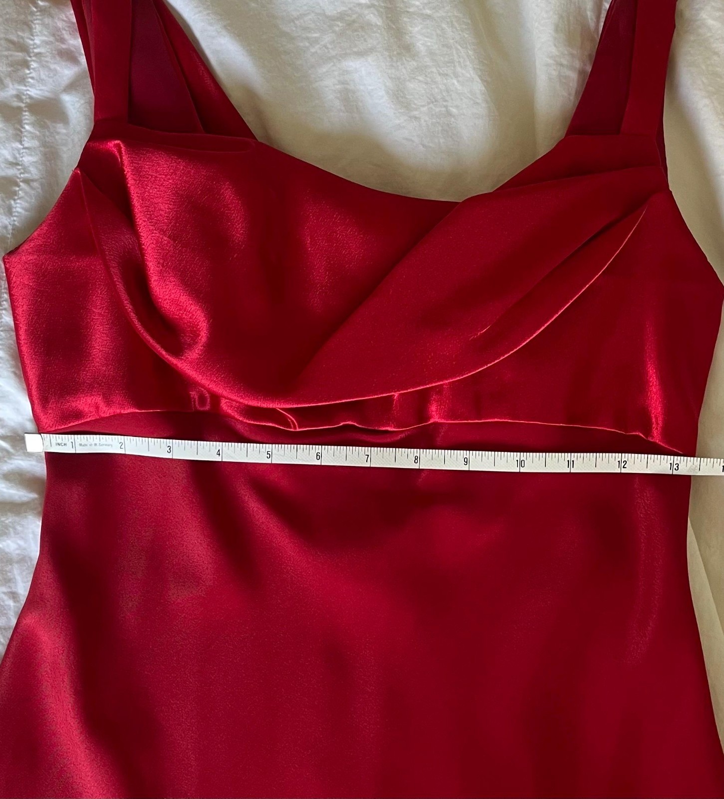 Eureka Red Cowl Neck Dress – Size Small – Excellent vintage Made in USA