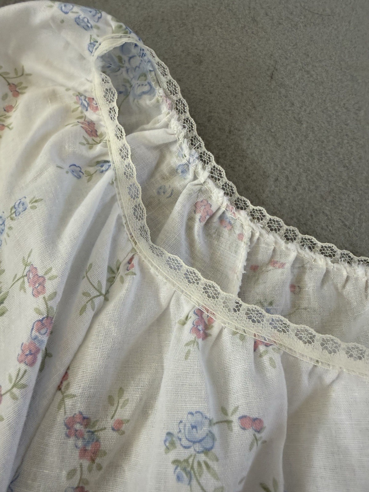 GLENCRAFT LINGERIE VTG Grannycore White Floral Lace Nightgown Sleeveless Dress S