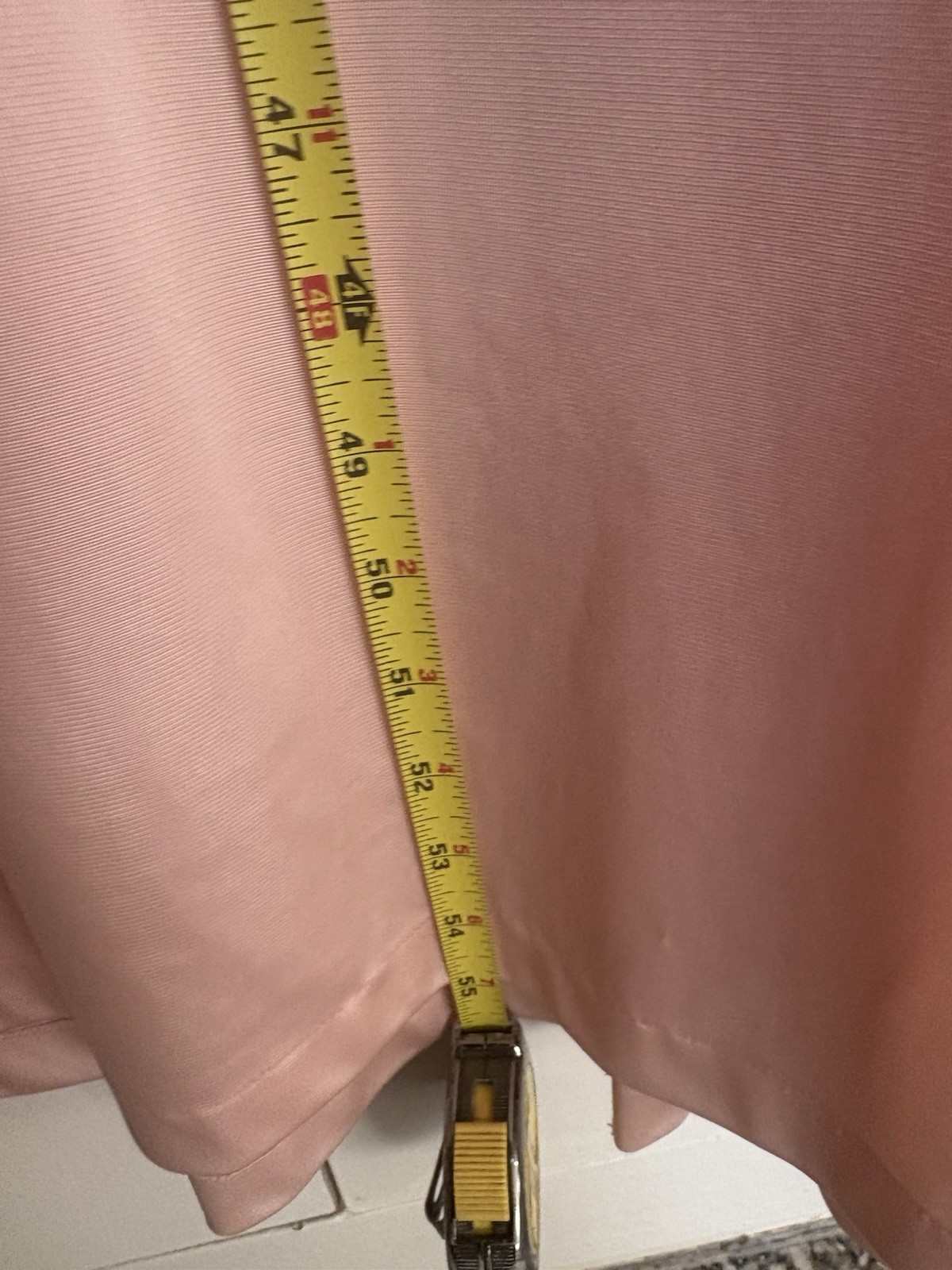 VINTAGE JOLIE TWO Pink Nylon Shiny Satin Maxi Robe Gown Medium M Floral Lace