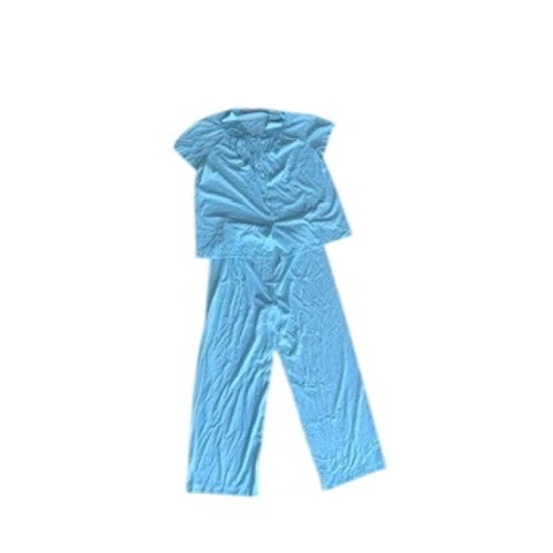 Vintage Vanity Fair Blue Lace Trim Pajama Set Womens Large Grandmacore Sleepwear