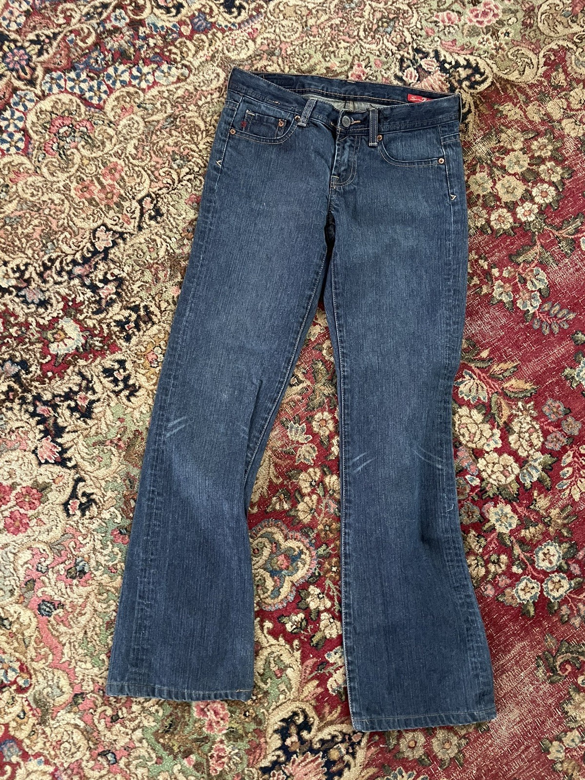 Vintage Y2K Seven Jeans Ultra Low Rise 100% All Cotton Denim XS 26