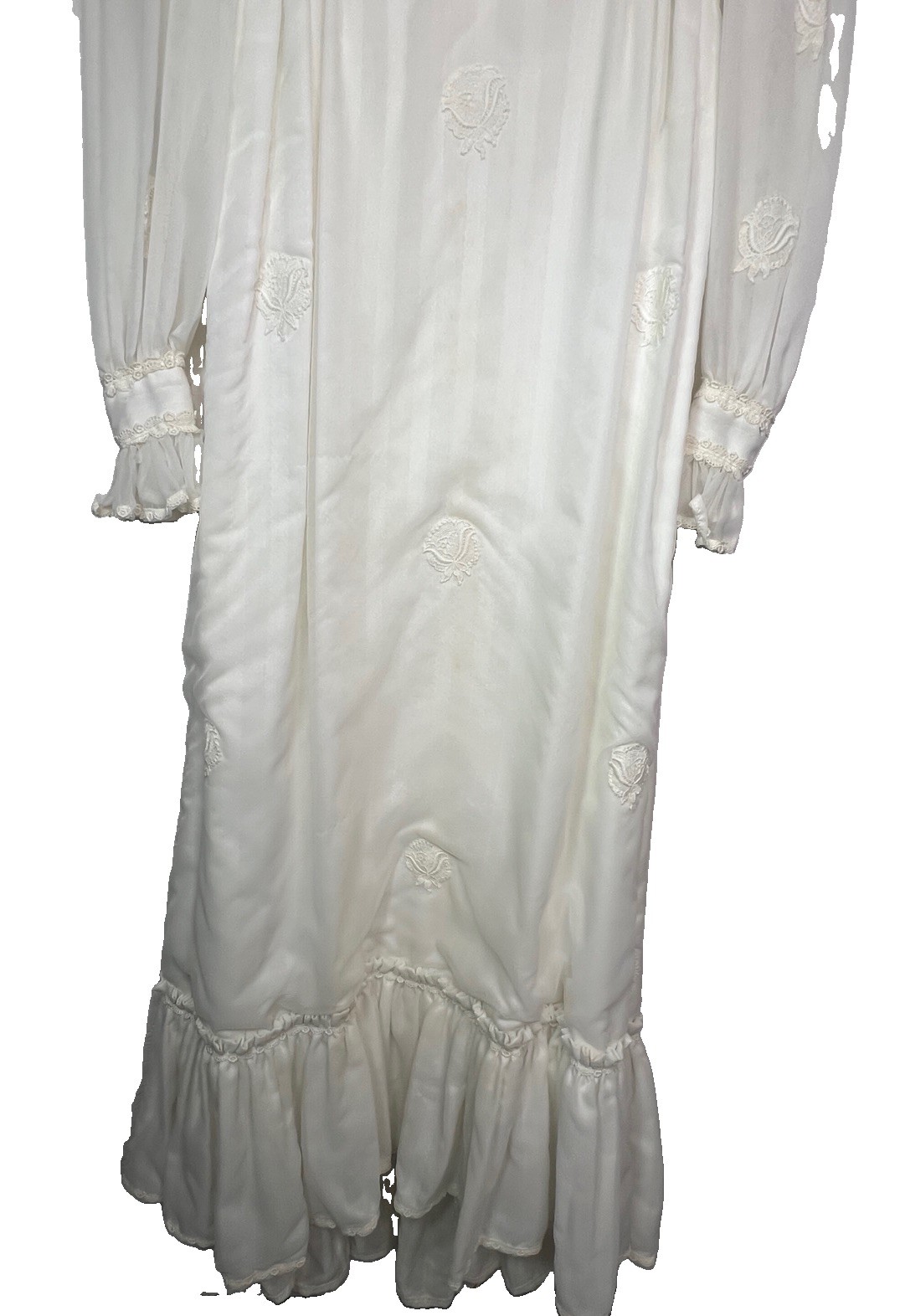 Vintage Eve Of Milady 1970’s Boho Prairie Wedding Dress w/Magazine Edwardian