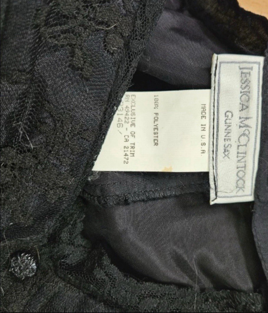 Jessica McClintock Gunne Sax Vintage Gothic lace dress size 4/6