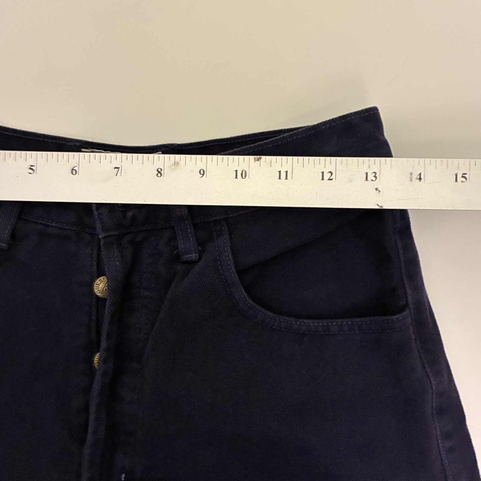 Vintage Guess Georges Marciano Size 29 High Waisted Denim Shorts Made in USA