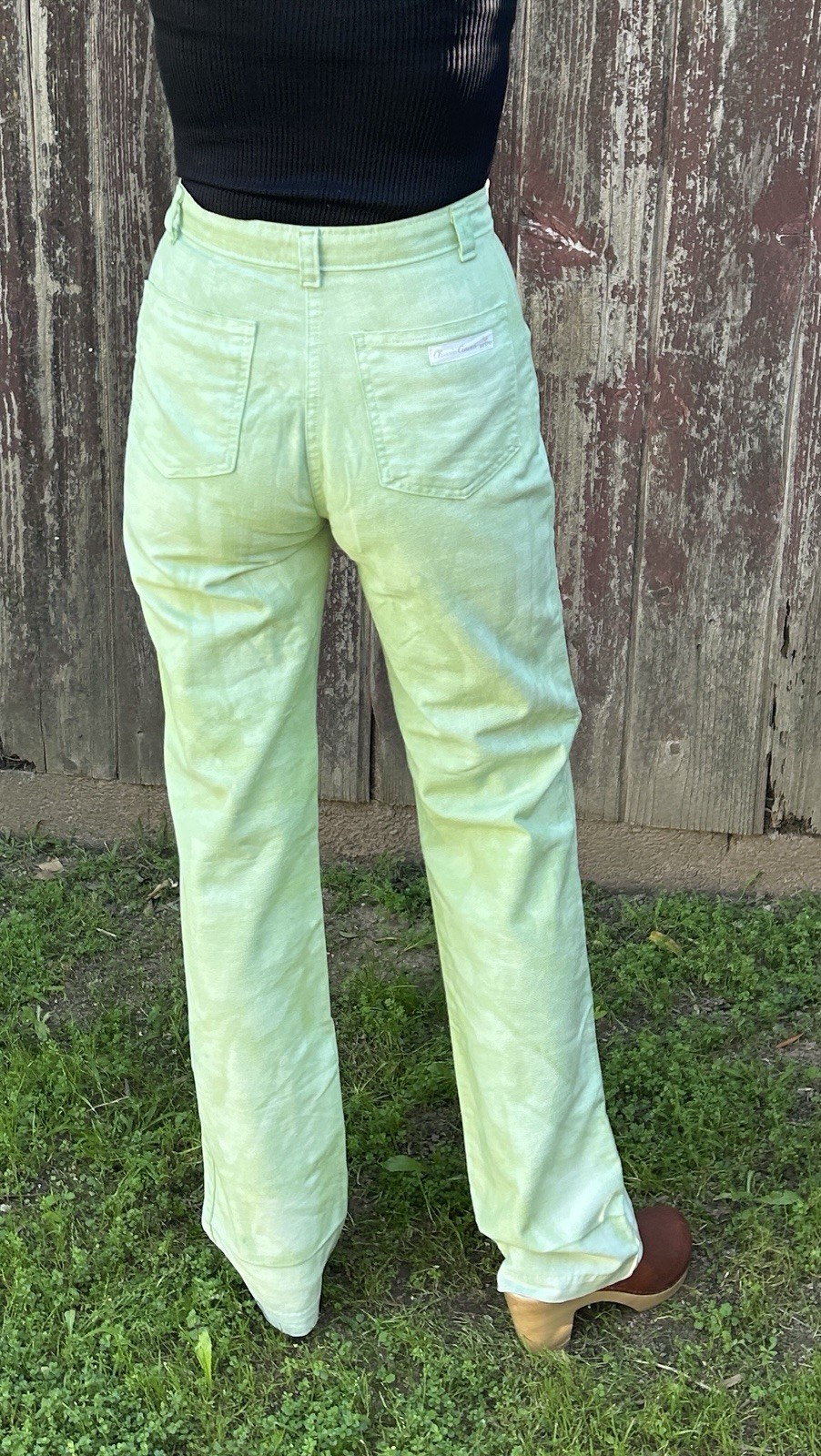 Vintage 70’s Classic Curves by Ditto Green Denim Jeans