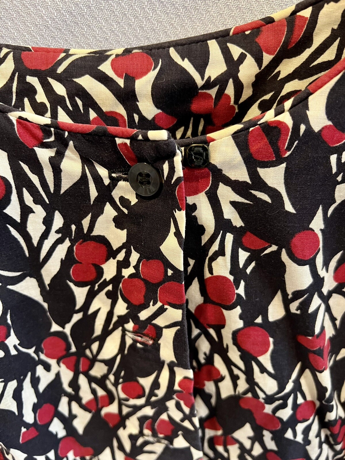 RARE MOD VTG 50S STRAWSTACK RED WHITE & BLACK ROCKABILLY PLEATED DRESS