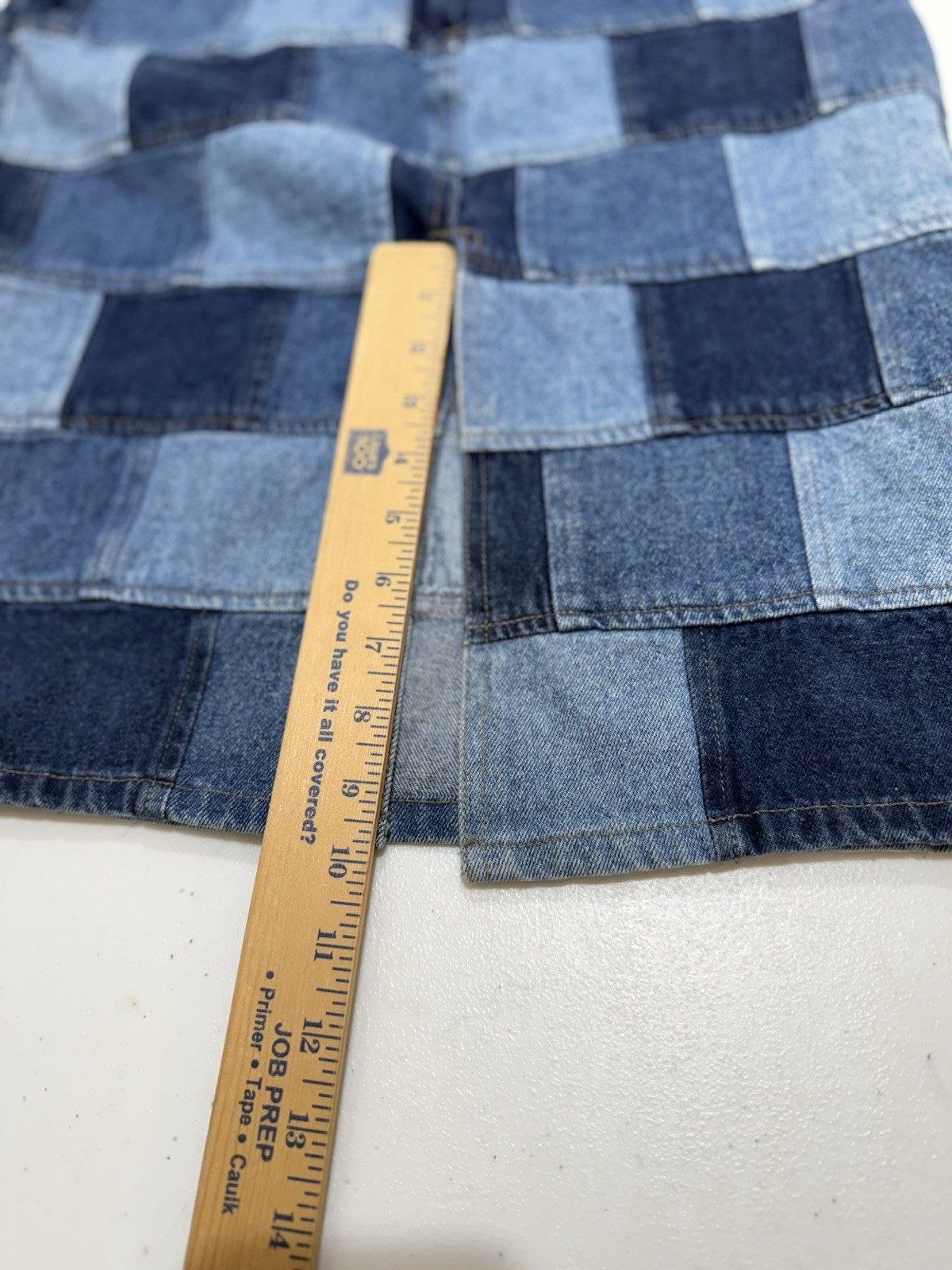 Vintage Y2K QPD PATCHWORK DENIM Maxi/Midi Jean Skirt Women’s Size 4 – 29″ W