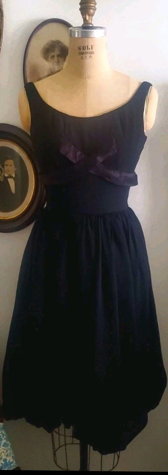 Vintage 50’s Jr. Theme Bubble Hem Dress, XS
