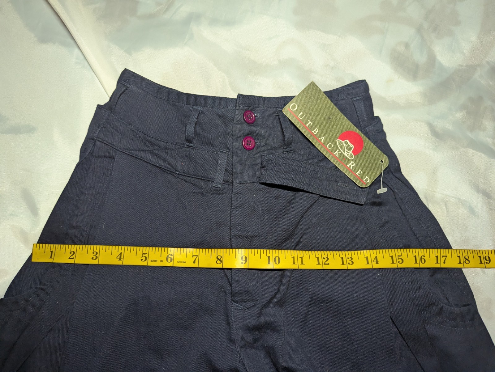 OUTBACK RED 80’s Blue PLEATED Pants High Waist 100% COTTON Women’s Size 4 NWT