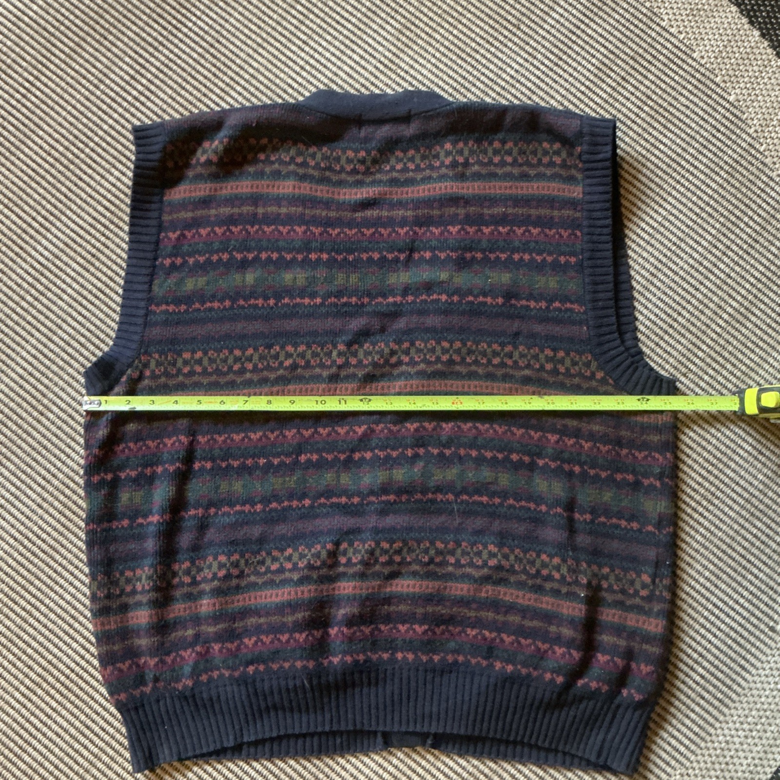 Vintage Eddie Bauer Wool Cardigan Vibrant Color Size XL vest