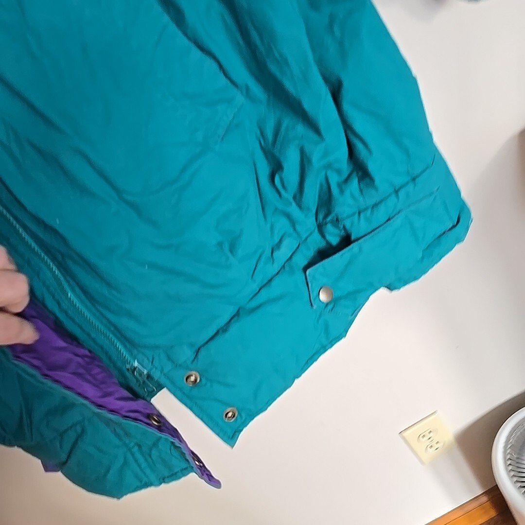 Vtg 80s 90s London Fog Coat Jacket Saved by the Bell WinterTeal Purple Womens 10