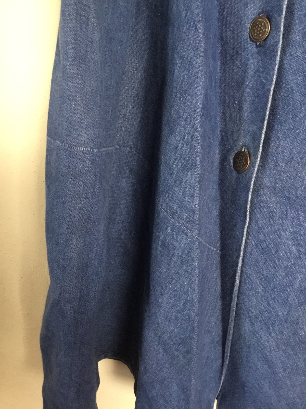 70s Vintage Jean Denim Midi Western Dress The Smuggler Size M