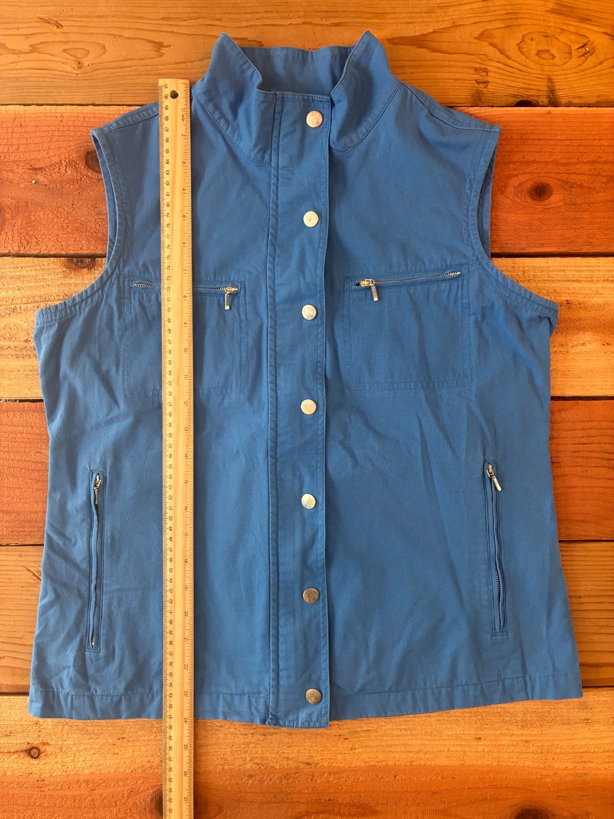 Vintage 90s Scandia Woods Utility Vest Women S Blue Cotton Gorpcore 1997