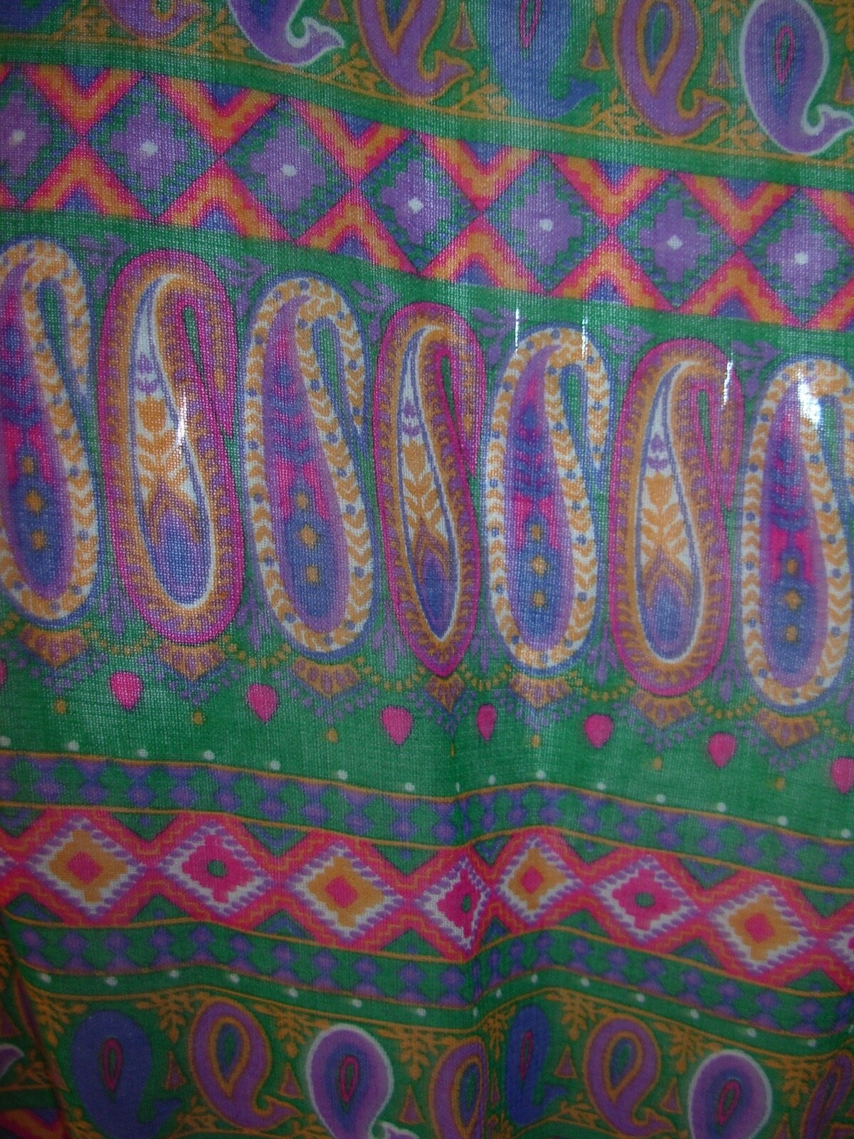 Vtg 70s 80s EDITH STRAUSS Dress M Patchwork PAISLEY Print Secretary Boho Peasant