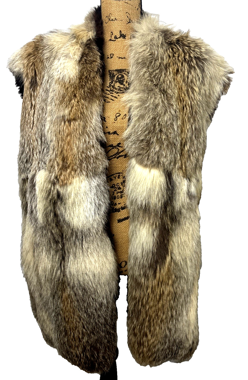 Vintage Women’s XL Real Fox Fur Genuine Suede Leather Reversible Vest