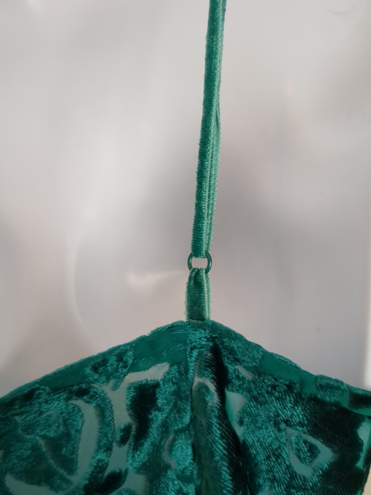 Vtg Victorias Secret Teddy Flutter Leg Green Velvet Burnout Gold Label Small