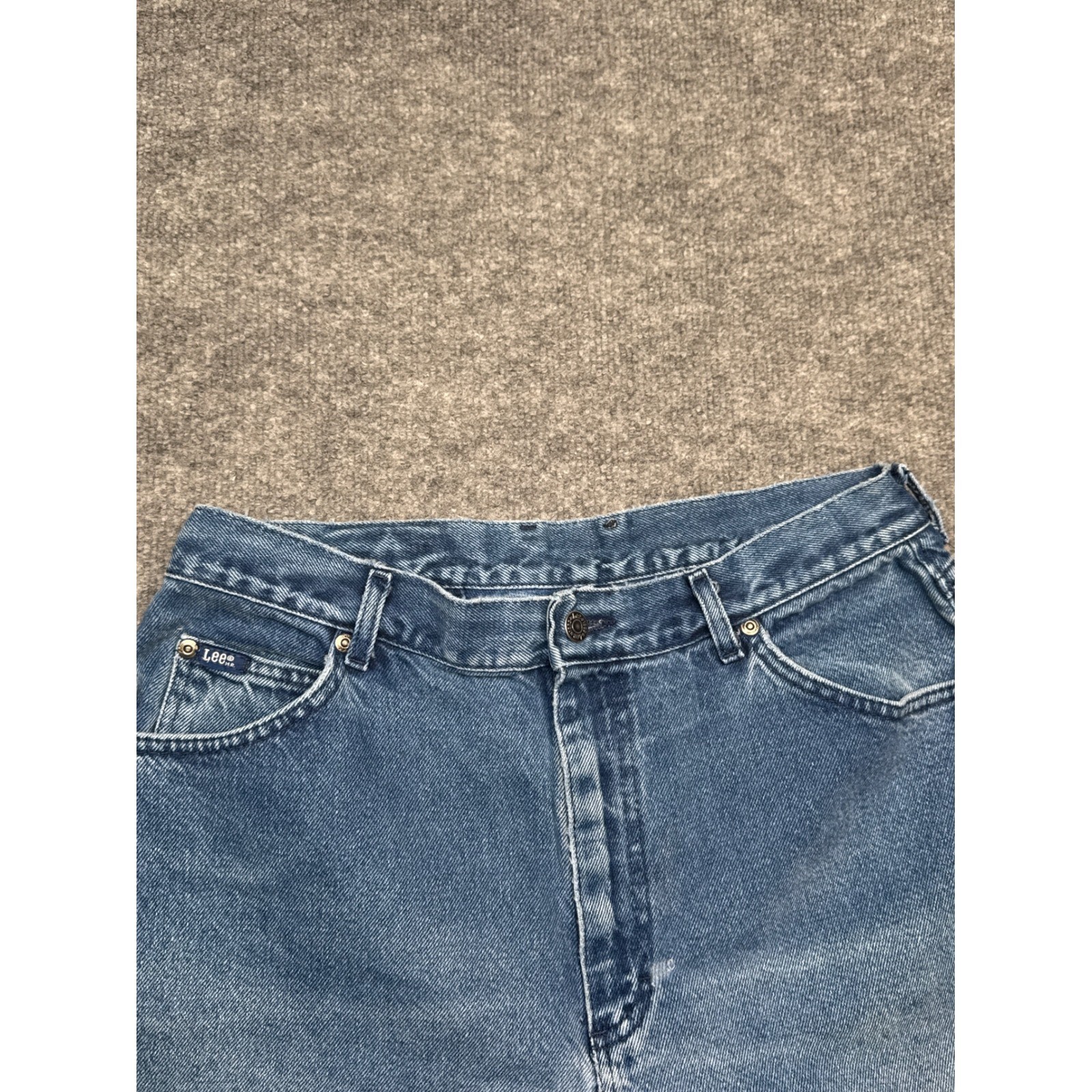 Vintage Lee Womens Jeans Size 16 Petite High Rise Tapered Denim USA