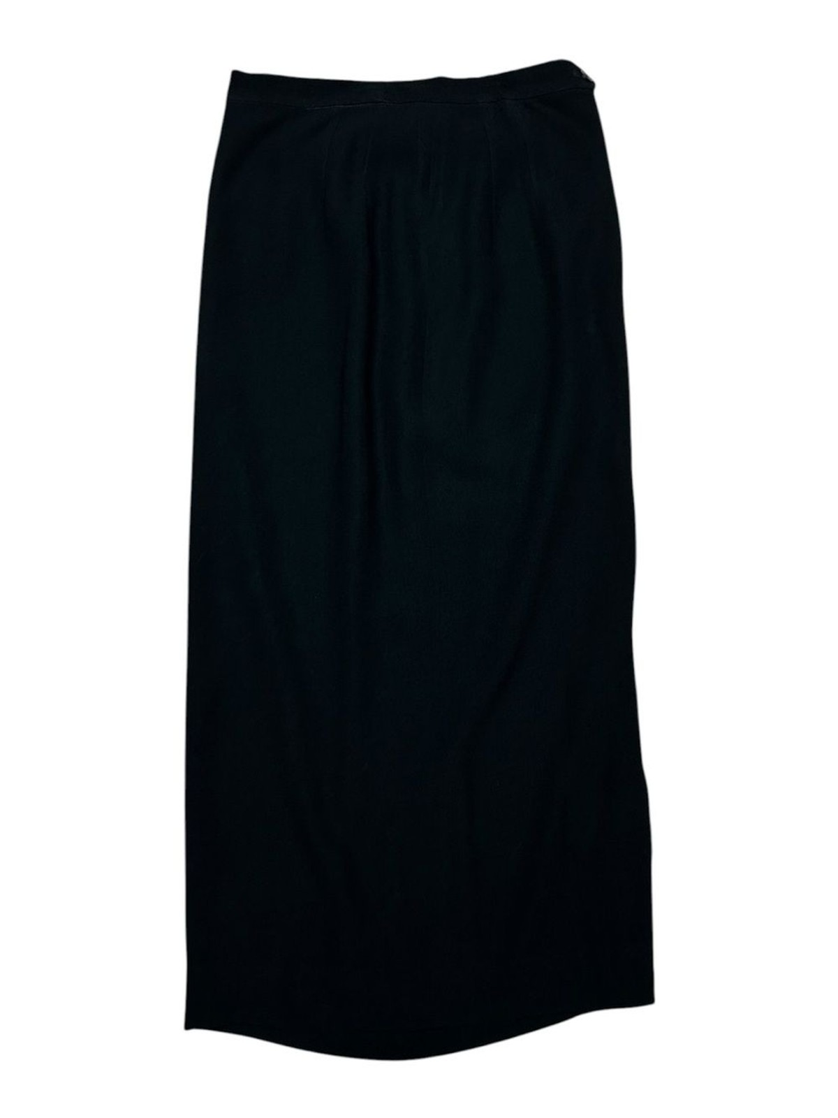 Vintage Zelda Black Wiggle Pencil Skirt Size 4 USA Midi Career Classic