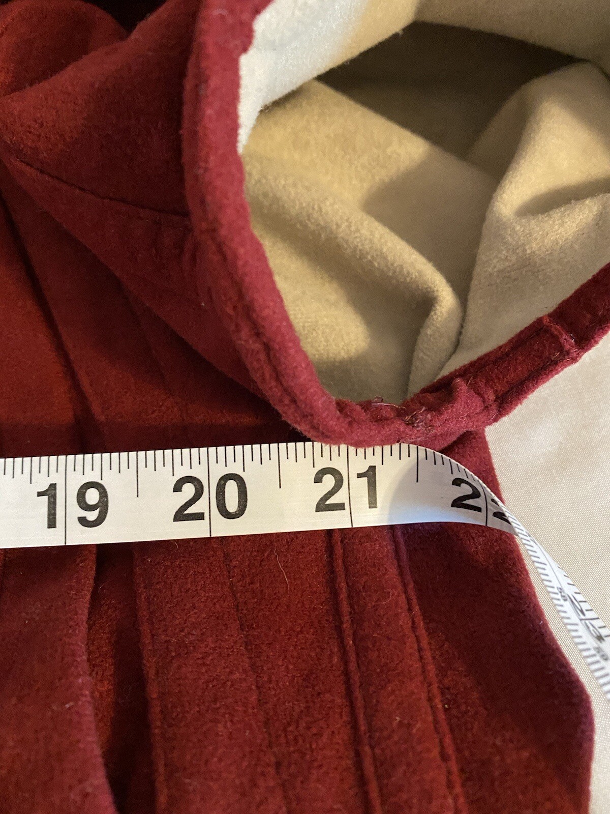 Vintage Rare Burgundy Cape Style Overcoat Outerbanks By Judy Scates For Jerold
