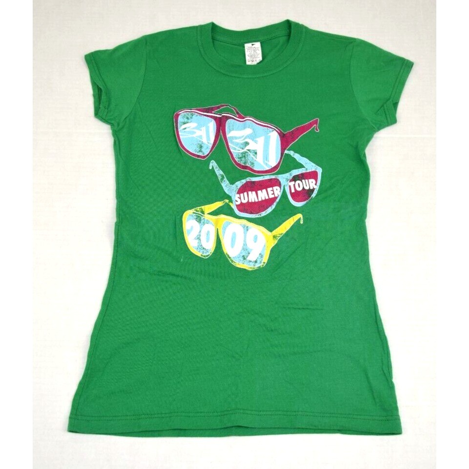 Vintage T-Shirt 311 Summer Tour Optima Size S 90s Lime Green Graphic Tee c.2009