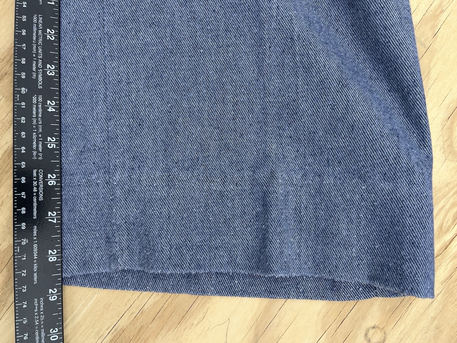 Vtg 70s Western Chambray Pants Braided Rope Trim High Waist Wide Leg Wide Leg 28