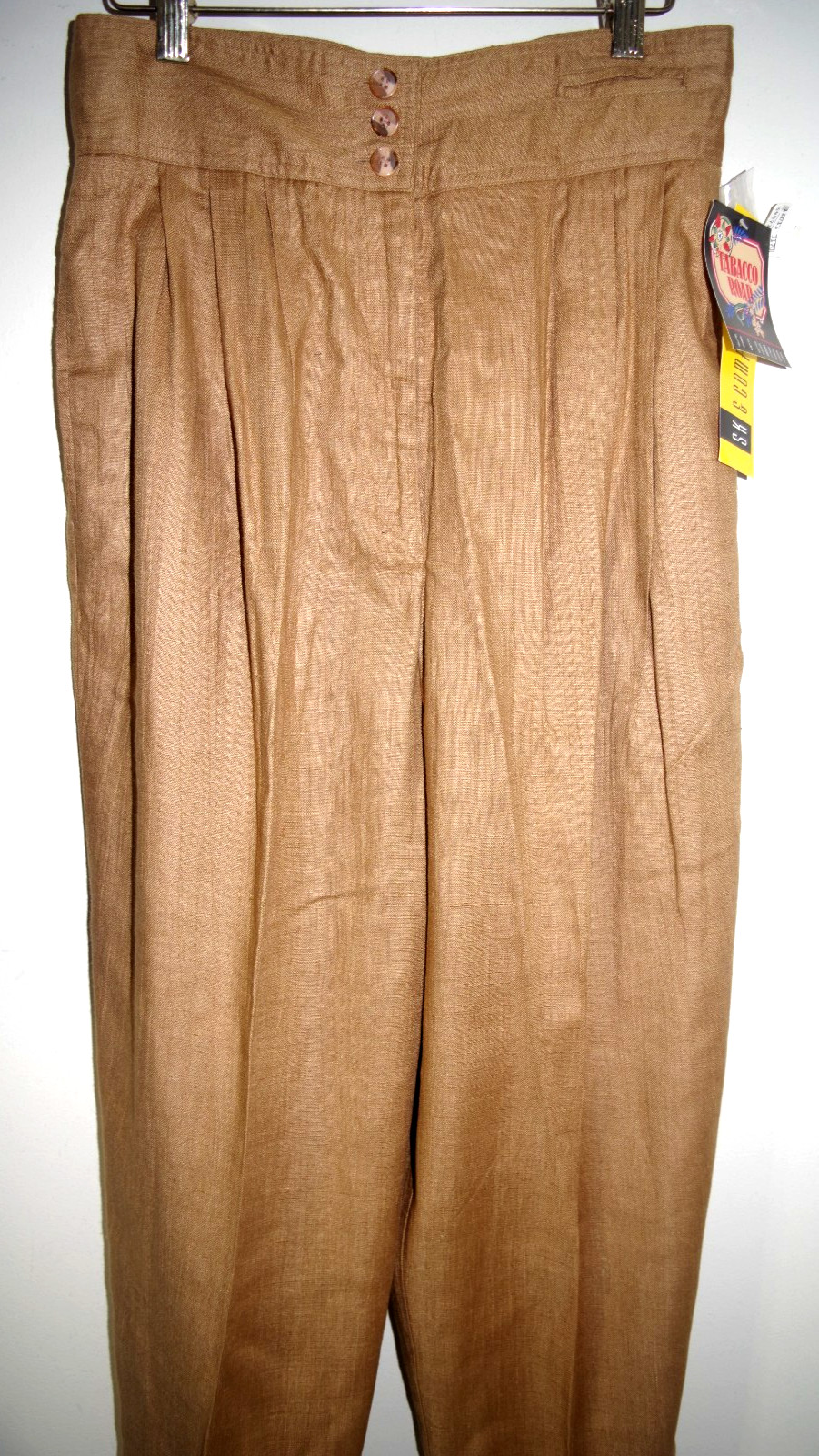 S8 SK & Company NWT Vintage 12 Pleated Trousers Hong Kong Pants Tabacco Road
