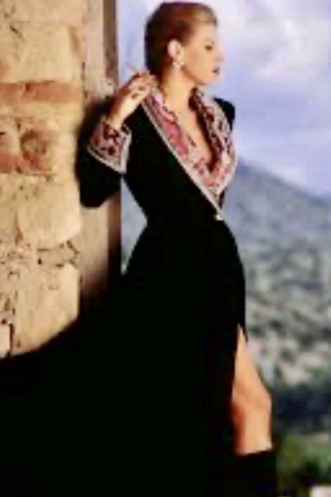 Vintage 1998 Double DRanchwear „Tee-Wee-Lee-Ma” Beaded Velvet Gown XS.#23/200