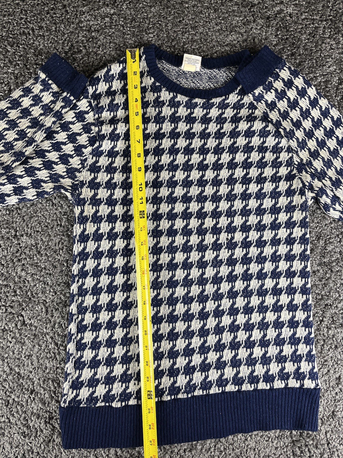 Vintage Expressions By Campus Houndstooth Women’s Sweater XL (FLAW) 80’s