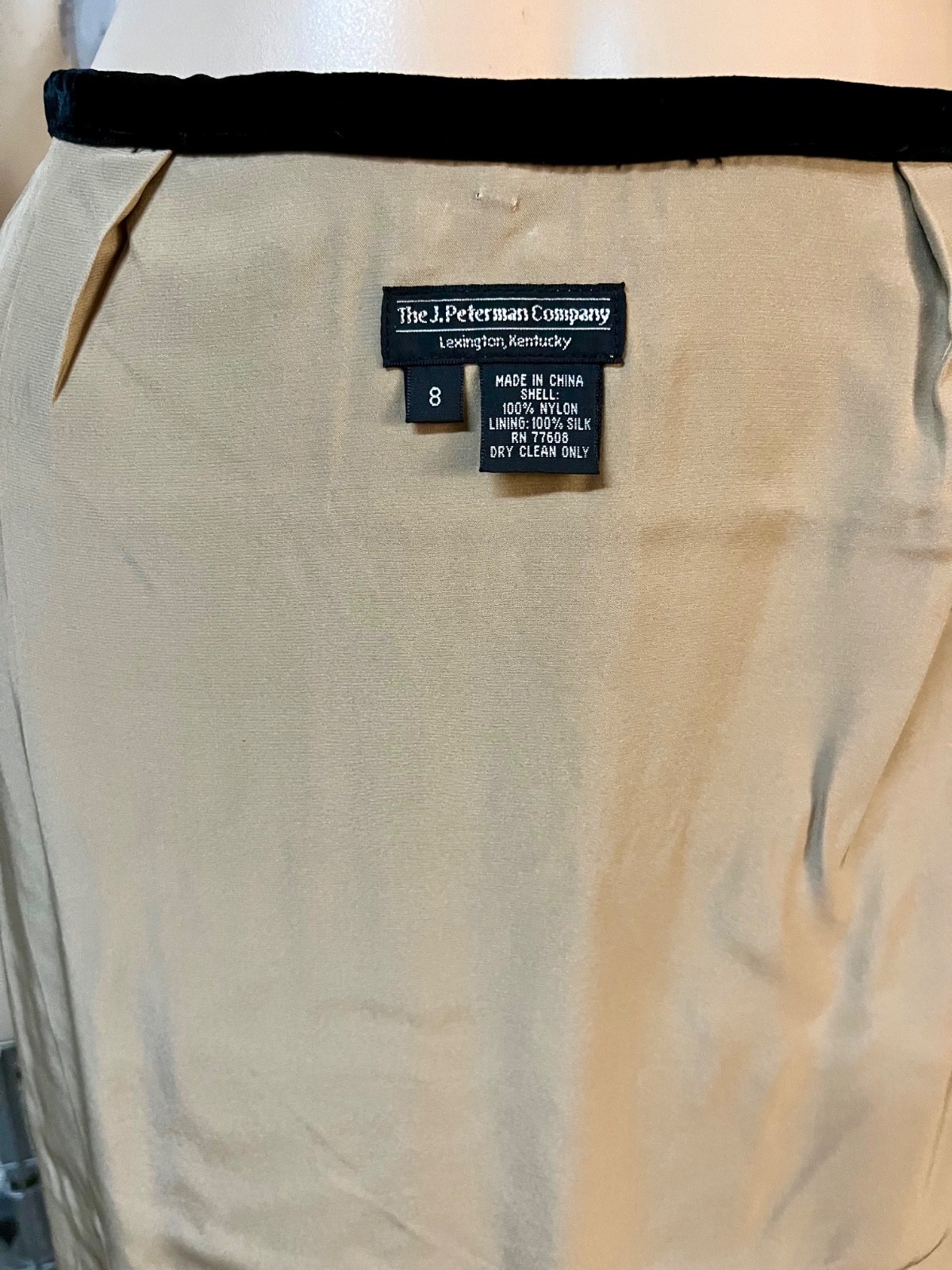 Excellent Vintage J Peterman Belle Epoque Silk Beaded Skirt Size 8 Waist 28-29