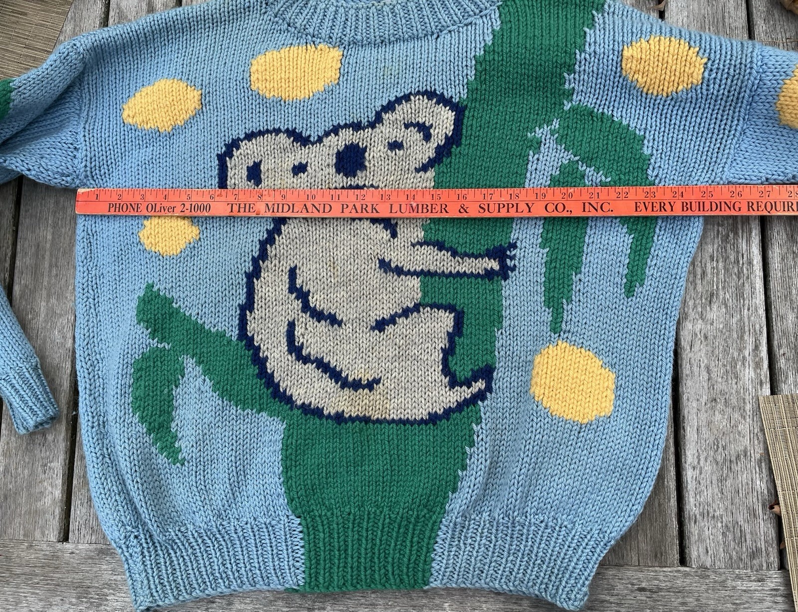 Early 1980s Jenny Kee Blinky Koala Jumper Flamingo Park Australia-Princess Diana