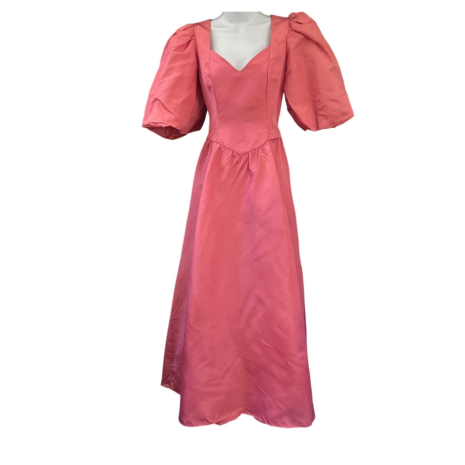 Vintage Pink Princess Taffeta Gown Regal Retro Prom Regencycore Formal Wedding