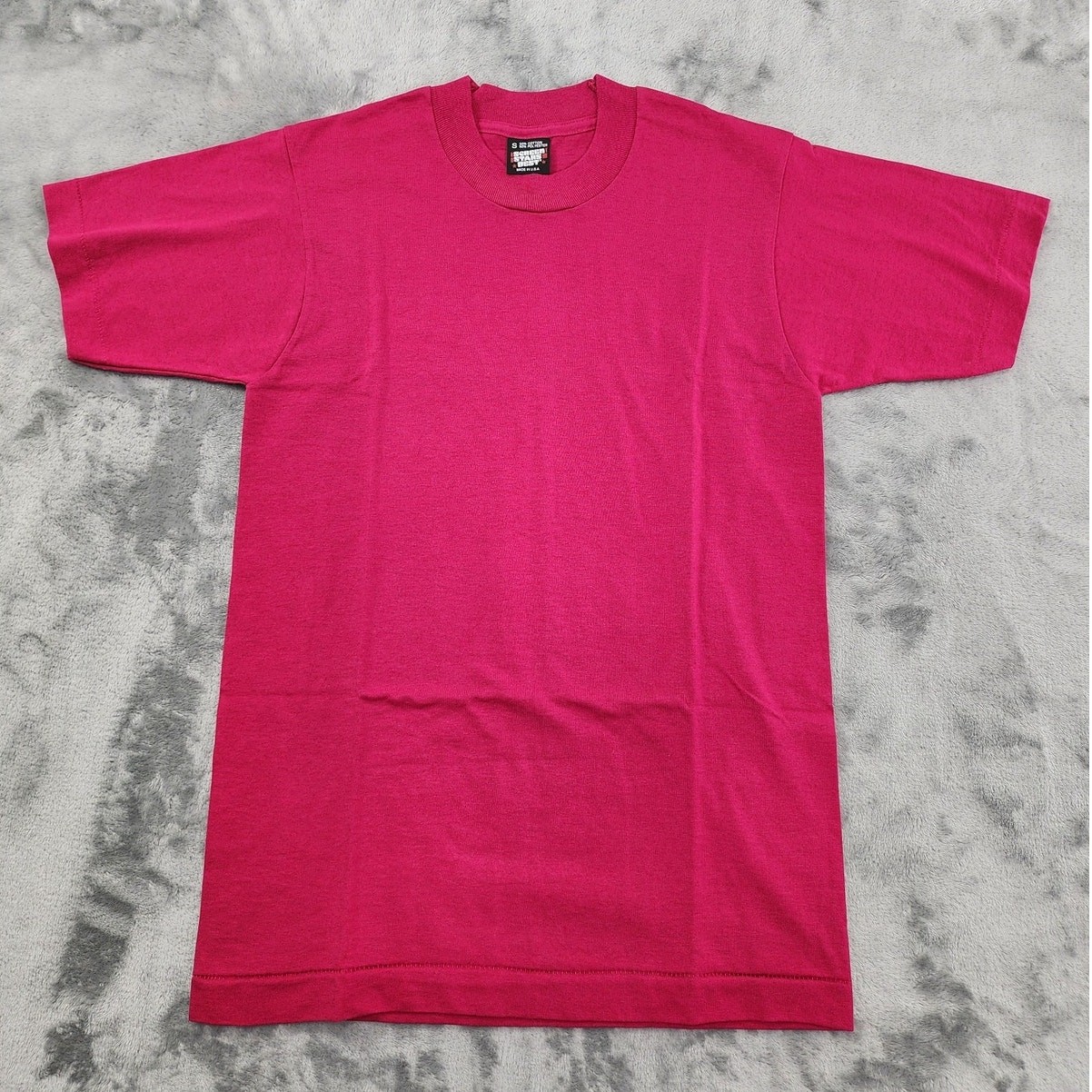 Vintage 80s 90s Screen Stars Best Top Womens S Pink Crew Neck Short Sleeve Tee