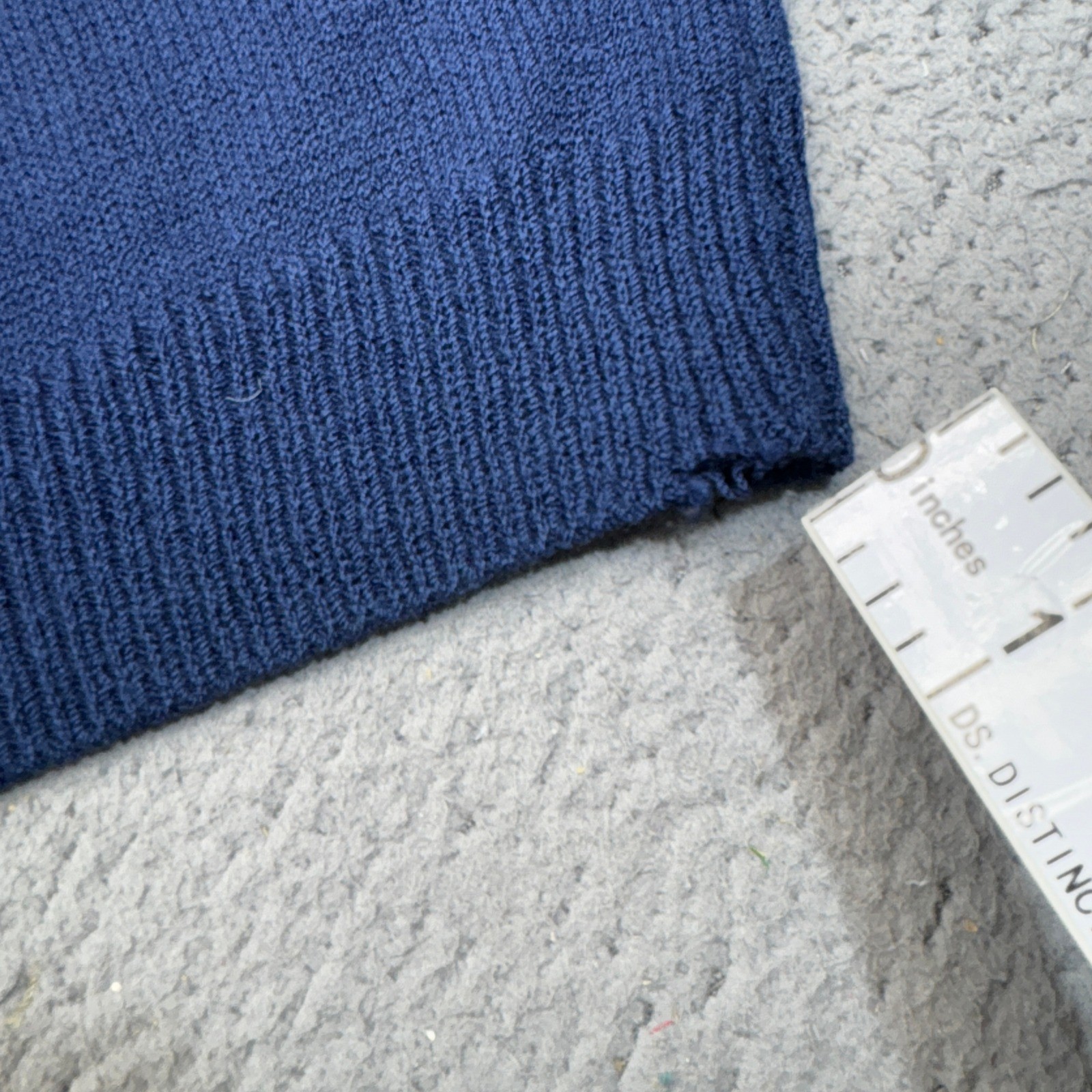 Vintage St John Santana Knit Sweater Womens 12 Blue V Neck Raglan Pullover