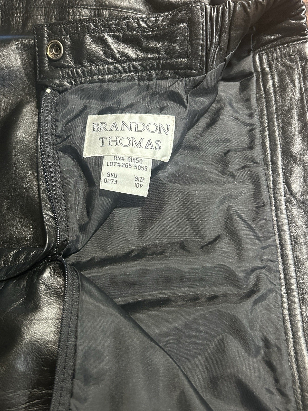 Vintage 80s/90s Brandon Thomas Genuine Leather Mini Skirt