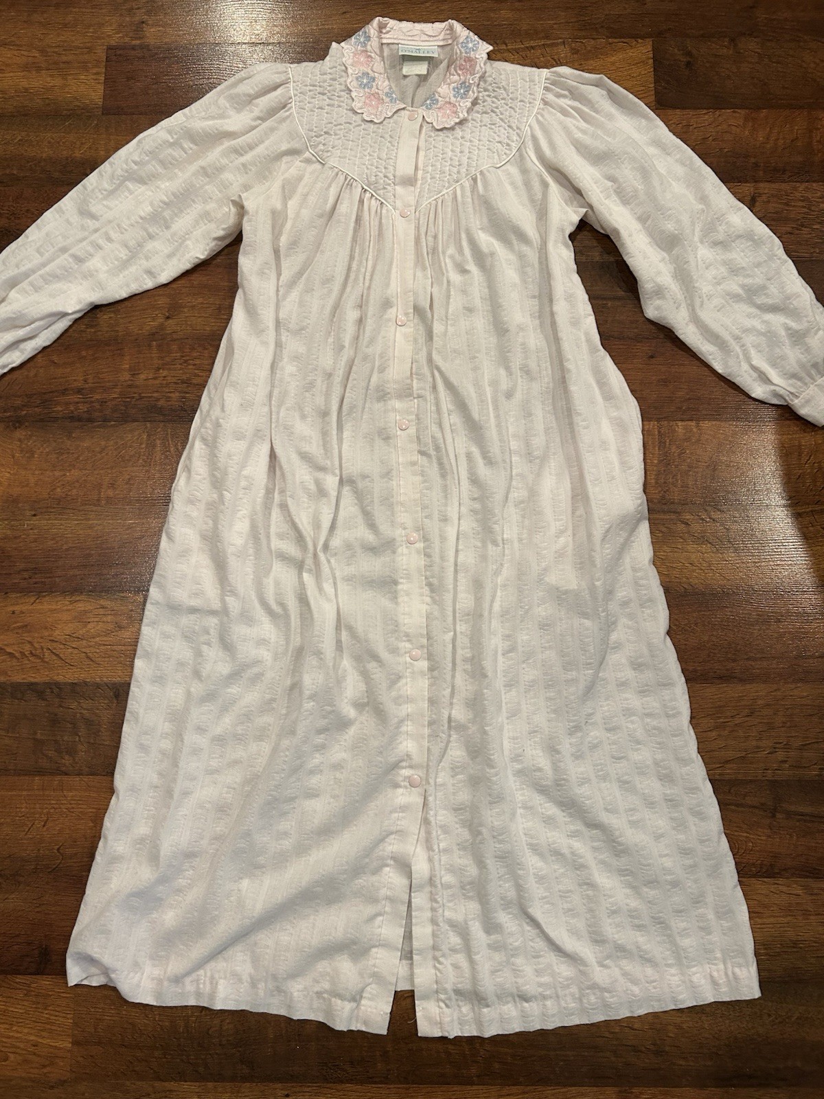Vintage House Dress Nap Dress Nightgown Cottagecore Long Sleeve Size S M