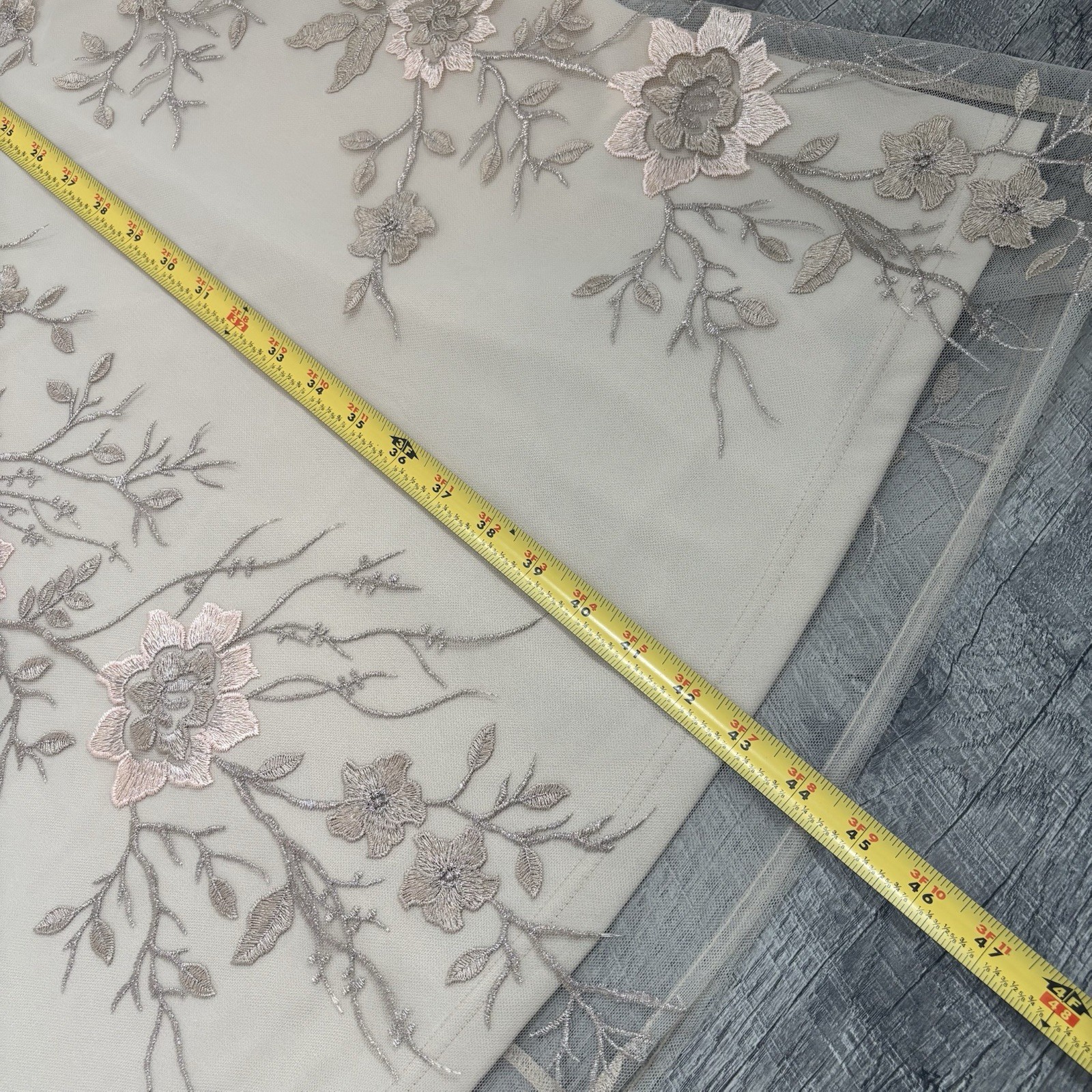 JS Collections Floral Embroidered Illusion Midi Dress Beige Gold Size 10 Wedding