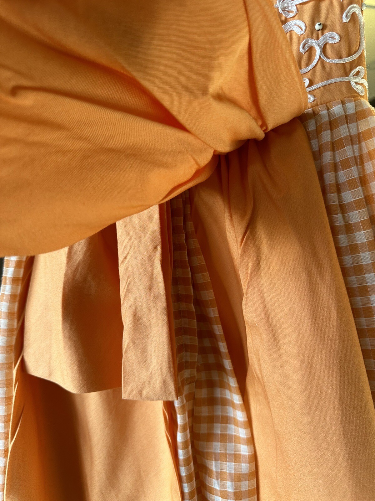 Vintage 1960’s Stanton Jrs. Gingham Cottagecore High Waisted Trill Dress