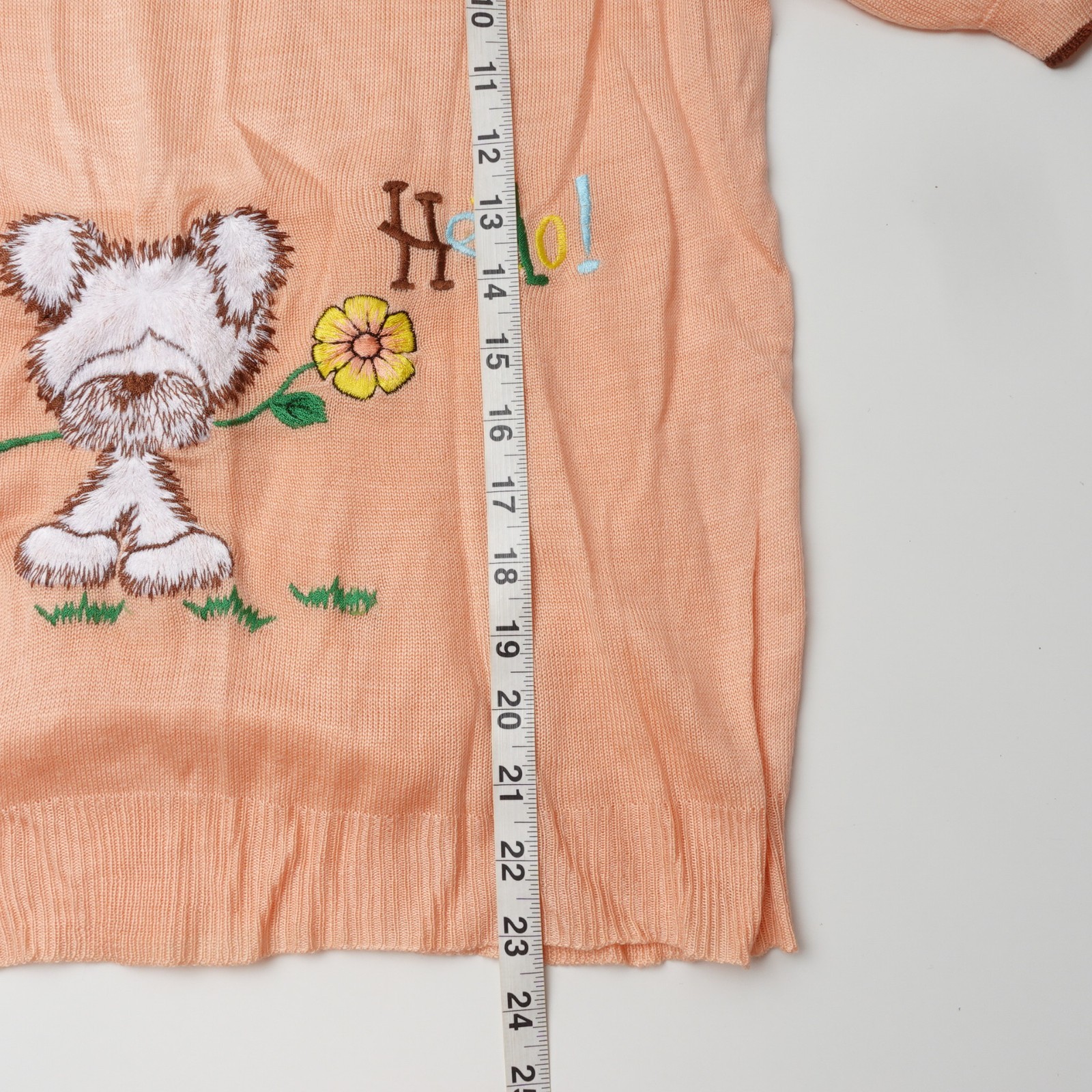 Vintage 60s 70s Rochelle California Dog Puppy Sweater Womens Medium Knit Embroid