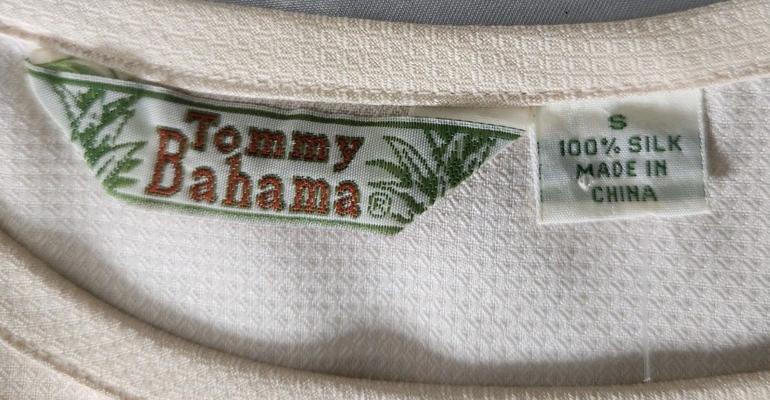 Vintage Tommy Bahama Size 4 S Small Women’s 100% Silk Top Pant Set Yellow Floral