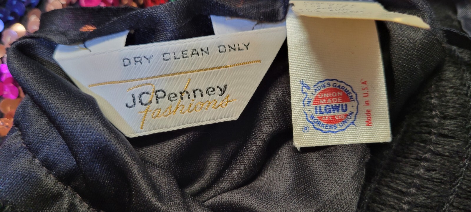 Vintage 70s JC Penney Fashions Rainbow Sequin Disco Halter Jumper Jumpsuit 13/14